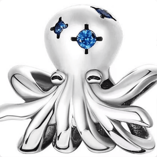 Charm Pulpo Plata S925 – Misterio y Elegancia del Océano