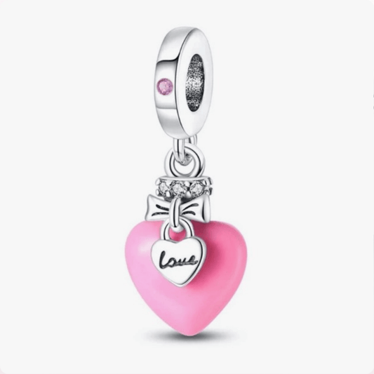 Charm Corazón Rosado de Plata 925 – Elegancia y Amor en un Solo Detalle