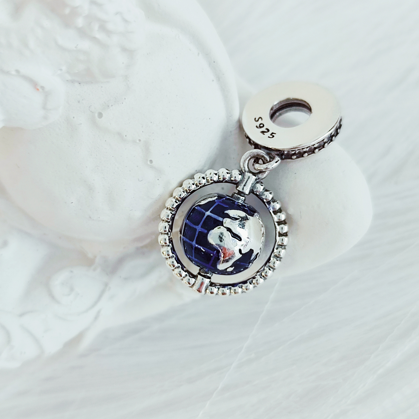 S925 Silber Planet Charm